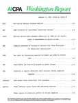Washington report, vol. 10 no.46, January 11, 1982 by American Institute of Certified Public Accountants.