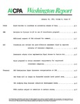 Washington report, vol. 10 no.47, January 18, 1982 by American Institute of Certified Public Accountants.