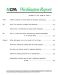 Washington report, vol. 11 no.31, September 27, 1982 by American Institute of Certified Public Accountants.