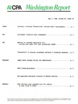 Washington report, vol. 15 no.10, May 5, 1986 by American Institute of Certified Public Accountants.