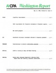 Washington report, vol. 15 no.11, May 12, 1986 by American Institute of Certified Public Accountants.