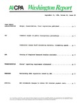 Washington report, vol. 15 no.28, September 15, 1986 by American Institute of Certified Public Accountants.