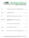 Washington report, vol. 15 no.29, September 22, 1986 by American Institute of Certified Public Accountants.