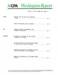 Washington report, vol. 16 no.3, March 16, 1987 by American Institute of Certified Public Accountants.