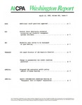 Washington report, vol. 16 no.4, March 23, 1987 by American Institute of Certified Public Accountants.