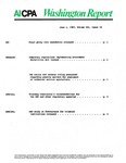 Washington report, vol. 16 no.14, June 1, 1987 by American Institute of Certified Public Accountants.