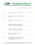 Washington report, vol. 17 no.3, March 14, 1988 by American Institute of Certified Public Accountants.