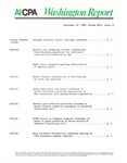 Washington report, vol. 17 no.31, September 26, 1988 by American Institute of Certified Public Accountants.
