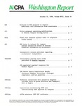 Washington report, vol. 17 no.36, October 31, 1988 by American Institute of Certified Public Accountants.