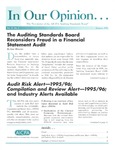 In our opinion… , vol. 12 no. 1, January 1996 by American Institute of Certified Public Accountants. Audit Standards Team