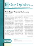 In our opinion… , vol. 13 no. 3, July 1997 by American Institute of Certified Public Accountants. Audit Standards Team