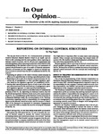 In our opinion… , vol. 4 no. 3, July, 1988 by American Institute of Certified Public Accountants. Auditing Standards Division