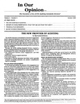 In our opinion… , vol. 4 no. 4, October, 1988 by American Institute of Certified Public Accountants. Auditing Standards Division