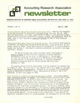 Accounting Research Association Newsletter, Volume I, Number 3, May 31, 1968