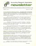 Accounting Research Association Newsletter, Volume I, Number 5, November 12, 1968