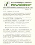 Accounting Research Association Newsletter, Volume III, Number 5, September 17, 1970