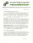 Accounting Research Association Newsletter, Volume IV, Number 3, March 17, 1971