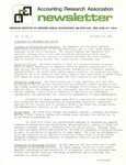 Accounting Research Association Newsletter, Volume IV, Number 9, September 20, 1971