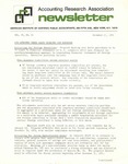 Accounting Research Association Newsletter, Volume IV, Number 11, December 15, 1971