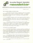Accounting Research Association Newsletter, Volume IV, Number 12, December 28, 1971