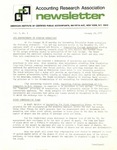 Accounting Research Association Newsletter, Volume V, Number 1, January 28, 1972