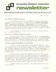 Accounting Research Association Newsletter, Volume V, Number 3, March 14, 1972