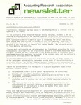 Accounting Research Association Newsletter, Volume V, Number 10, December 13, 1972