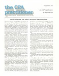 CPA Practitioner, vol.1 no. 1, November 1977 by American Institute of Certified Public Accountants (AICPA)