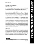 Internet Vulnerability; Technology Alert, February 1995