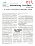 Accounting Educators: FYI, Volume 1, Number 2, May, 1990 by American Institute of Certified Public Accountants. Relations with Educators Division