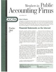 Practice Alert 97-1: Financial Statements on the Interenet; Members in Public Accounting Firms, January/February 1997