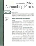 Practice Alert 97-2: Audits of Employee Benefit Plans; Members in Public Accounting Firms. May 1997 by American Institute of Certified Public Accountants. Professional Issues Task Force