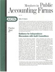 Practice Alert 99-1: Guidance for Independence Discussions with Audit Committees; Members in Public Accounting Firms, May 1999
