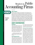 Practice Alert 2003-01 Audit Confirmations; Members in Public Accounting Firms, January 2003