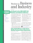 Members in Business and Industry, September 2003