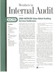 Member in Internal Audit, January 2000