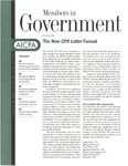 Members in Government, November 1996 by American Institute of Certified Public Accountants (AICPA)