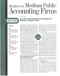 Members in Medium Public Accounting Firms, November 1996 by American Institute of Certified Public Accountants (AICPA)