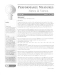 Performance Measures News & Views, Volume 1, Number 2, January 2002