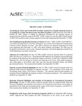 AcSec Update, Volume 8, Number 1 October 2003