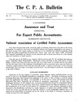 C. P. A. Bulletin, No. 11, October 1, 1922 by National Association of Certified Public Accountants
