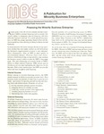 MBE, A Publication for Minority Business Enterprises, Spring 1985