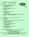 Institute Intrigue, Week #11. 11/9-11/13, 1998
