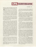 CPA Client Bulletin, November 1976