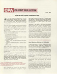 CPA Client Bulletin, April 1980