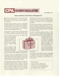CPA Client Bulletin, November 1980 by American Institute of Certified Public Accountants (AICPA)