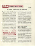 CPA Client Bulletin, July 1981 by American Institute of Certified Public Accountants (AICPA)