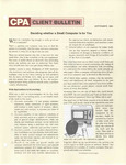 CPA Client Bulletin, September 1981 by American Institute of Certified Public Accountants (AICPA)