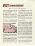 CPA Client Bulletin, November 1981 by American Institute of Certified Public Accountants (AICPA)