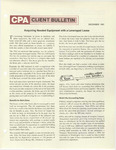 CPA Client Bulletin, December 1981 by American Institute of Certified Public Accountants (AICPA)